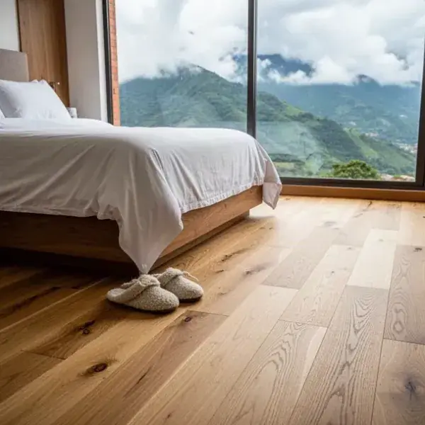 Madera de ingeniería con calefacción radiante en alcoba principal